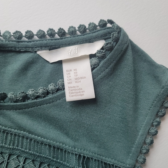 NWOT H&M Womens' Midi Dress, Sage Green, Size XS - Picture 5 of 11